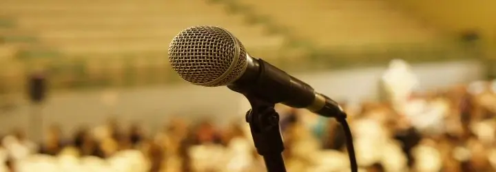 Microphone in Front of Audience