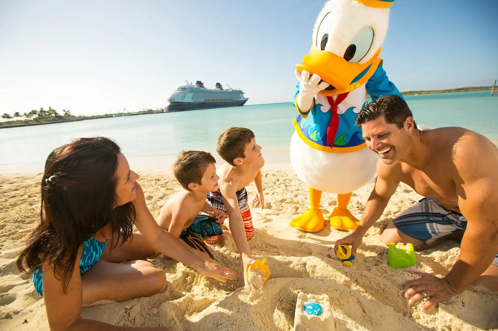 Family having fun on Castaway Cay