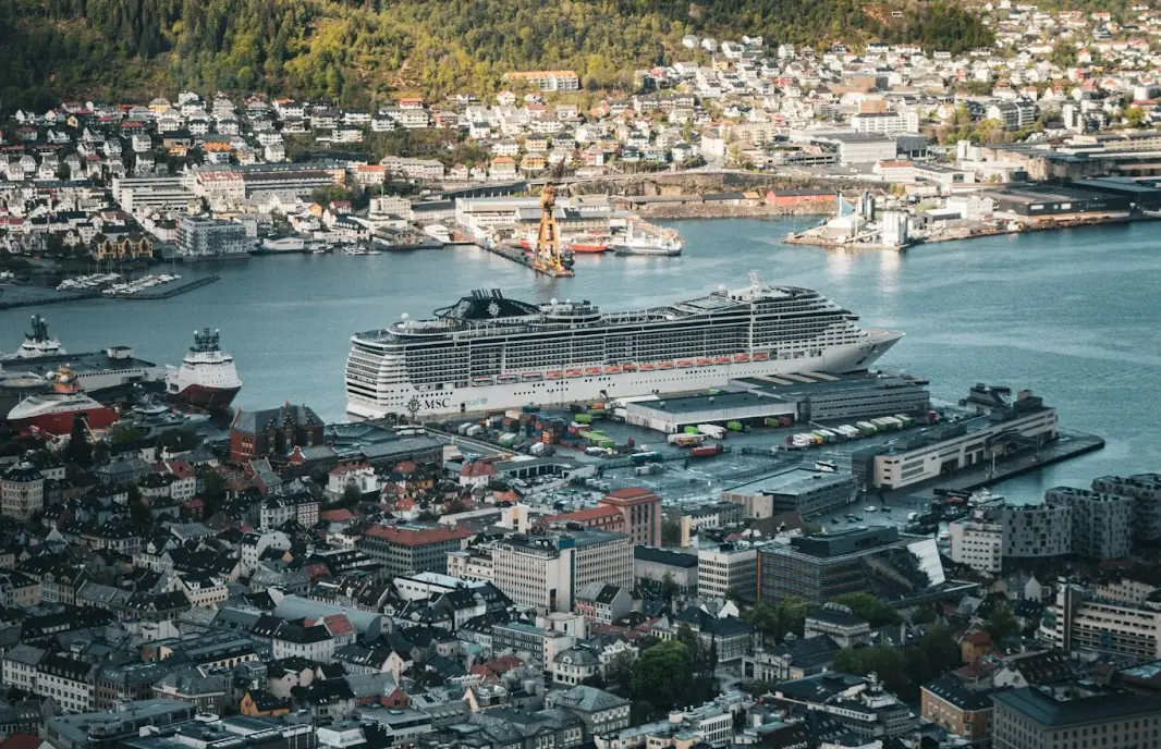 MSC Cruises' ship in Bergen