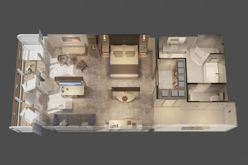 Sun Princess Owner’s Suite Layout