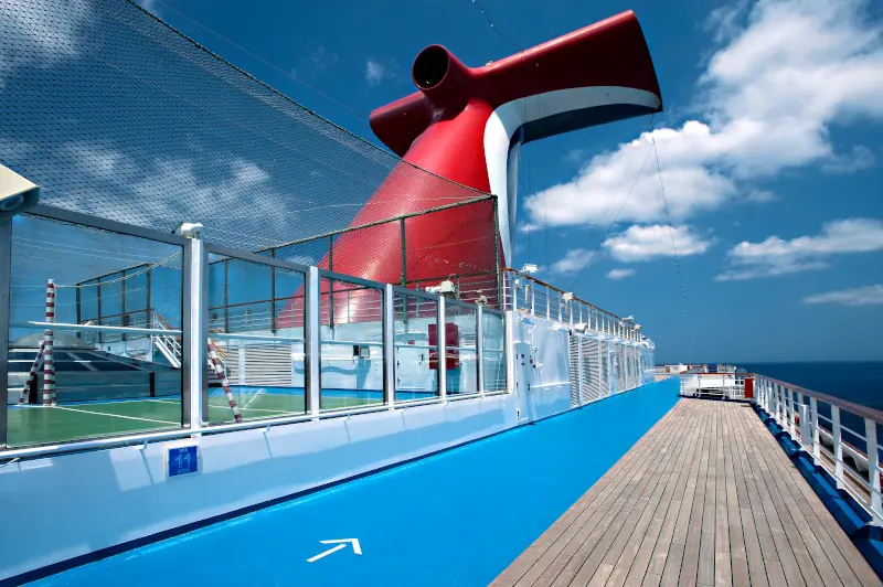 Running track on Carnival Glory