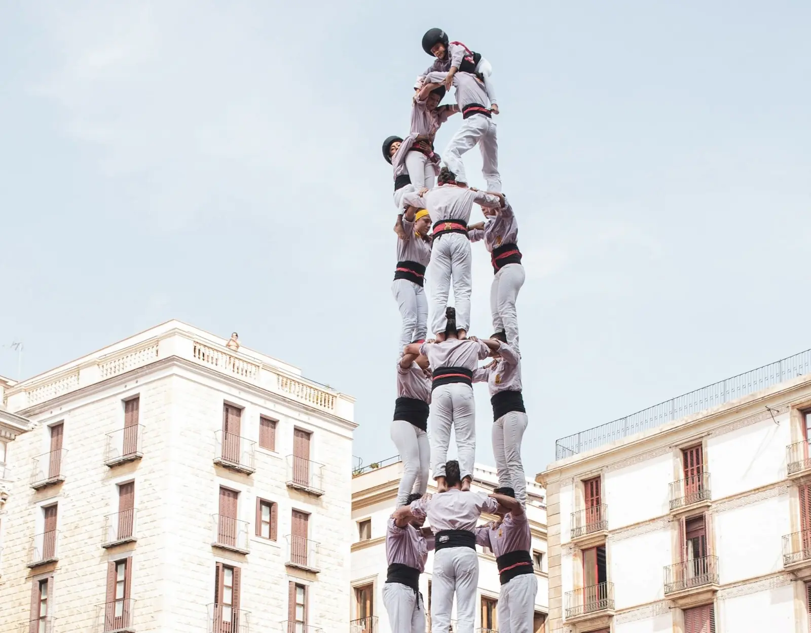 Human tower performance at La Mercè 