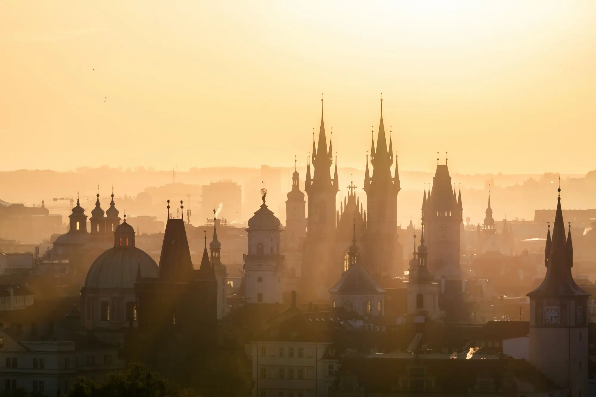 Prague at sunset