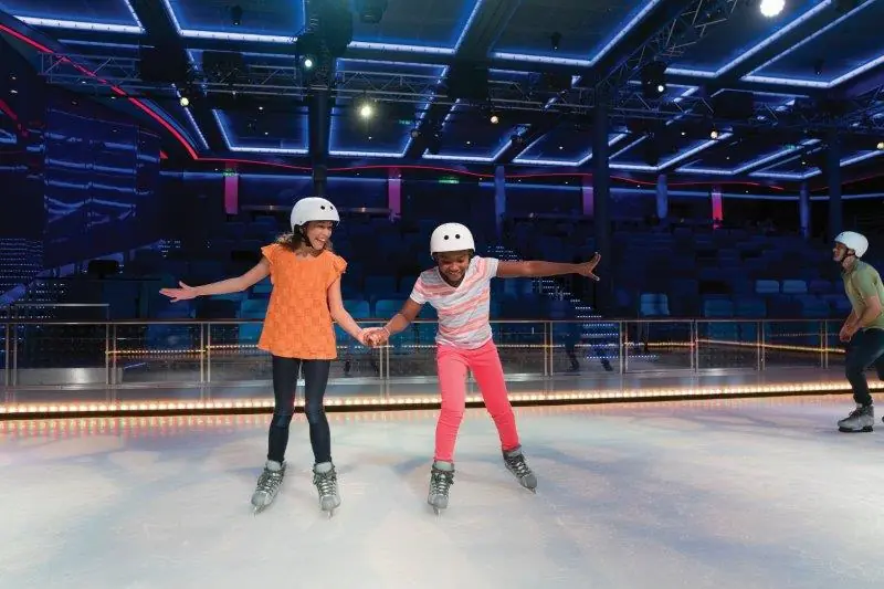 Kids skating at the Centre Ice Rink