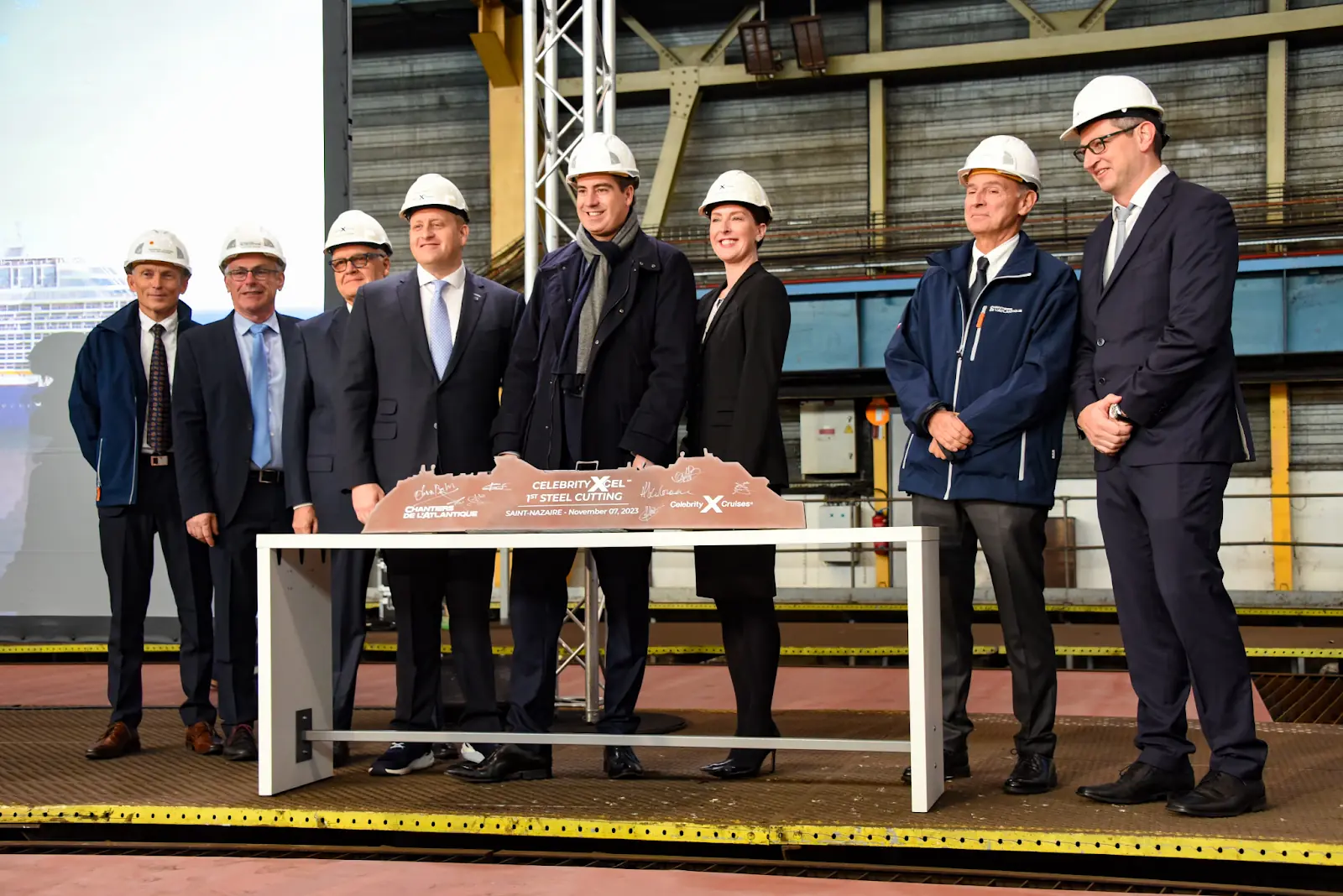 Steel cutting ceremony for Celebrity Xcel