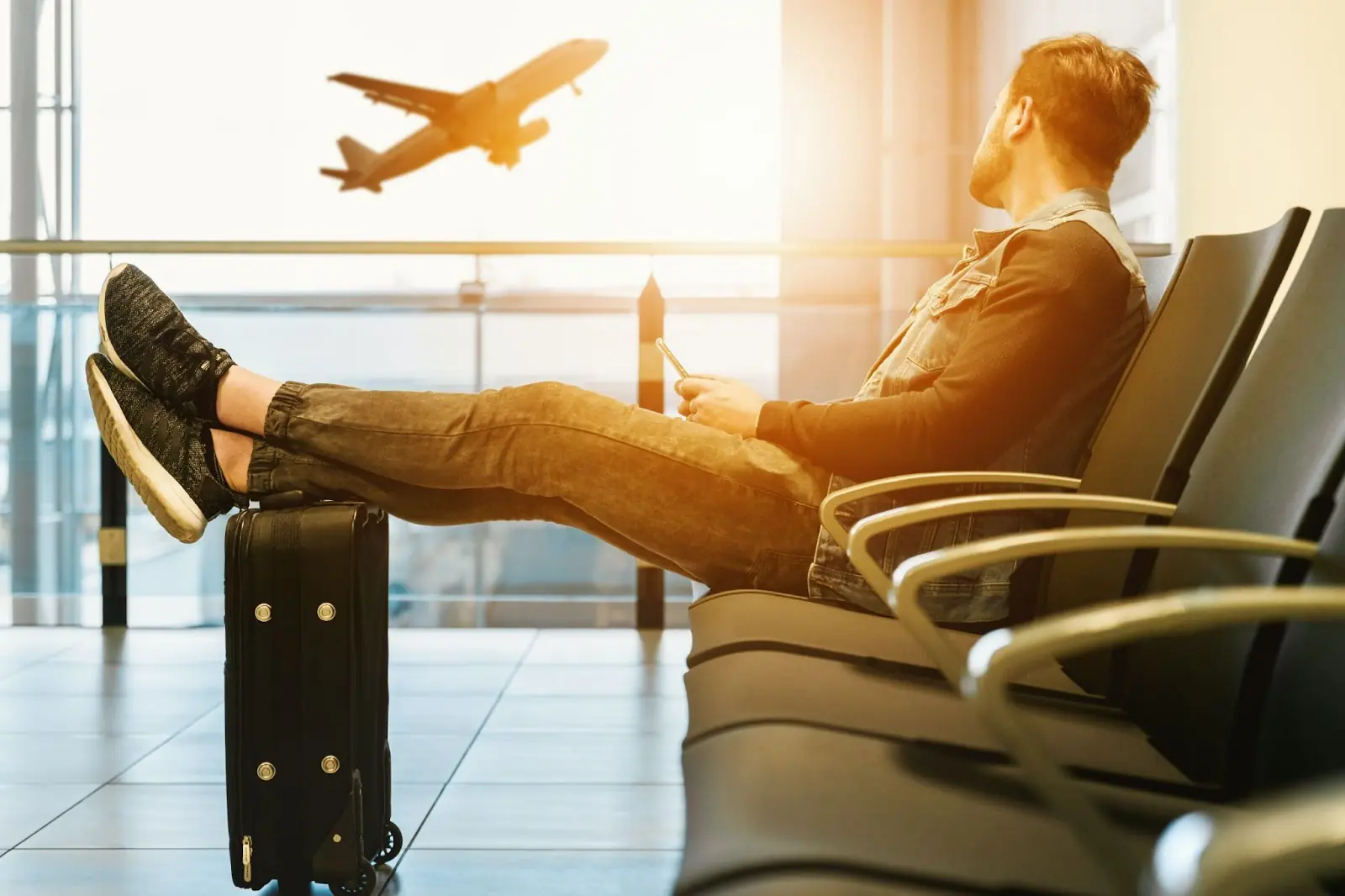 Man Waiting at the Airport