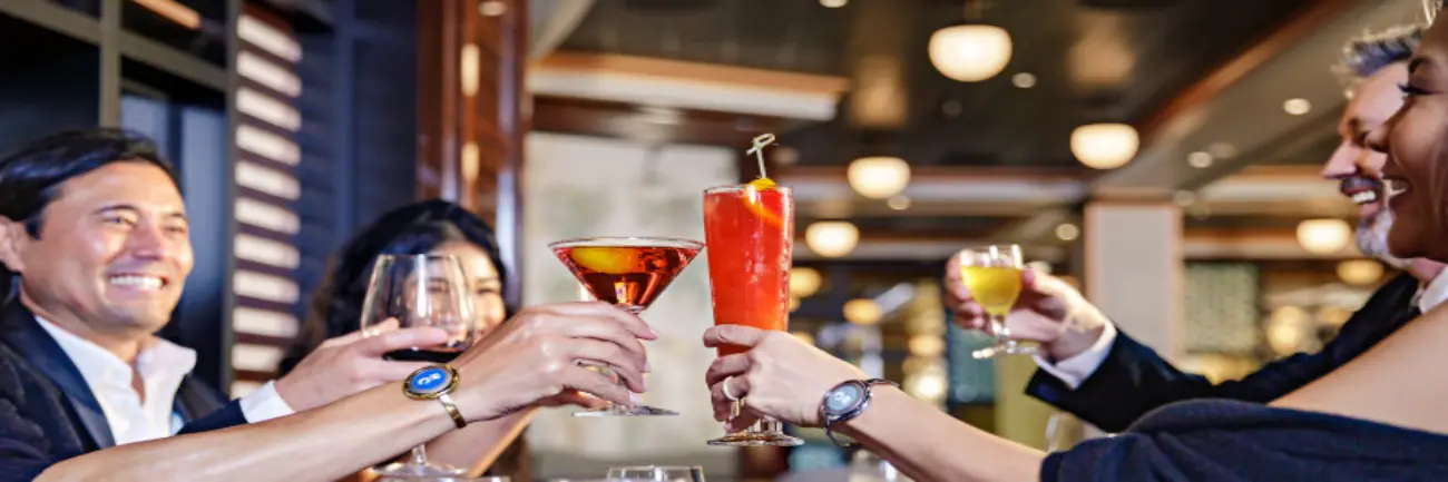 Princess Cruises' guests toasting to their holiday