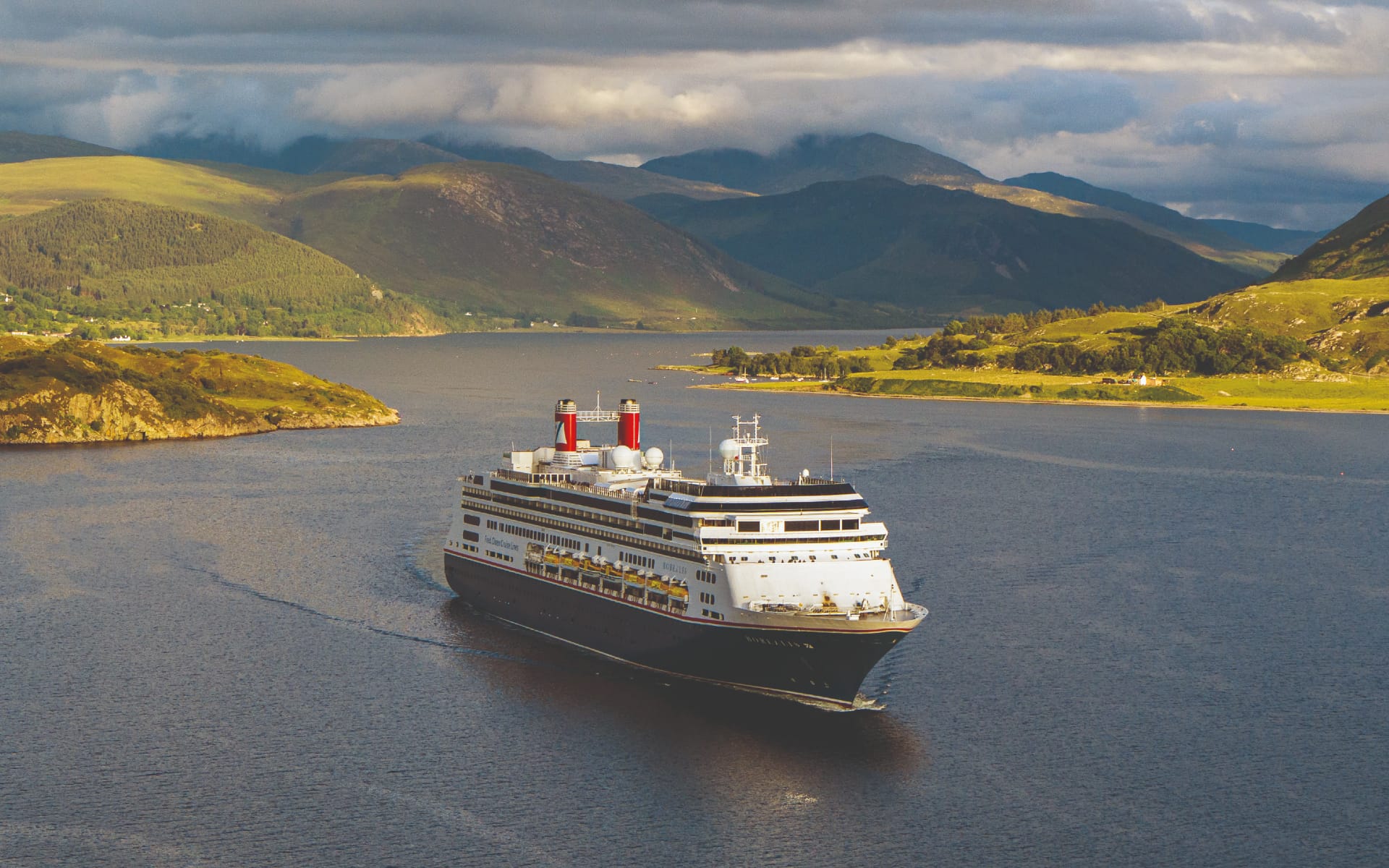 A Fred Olsen cruise ship sailing