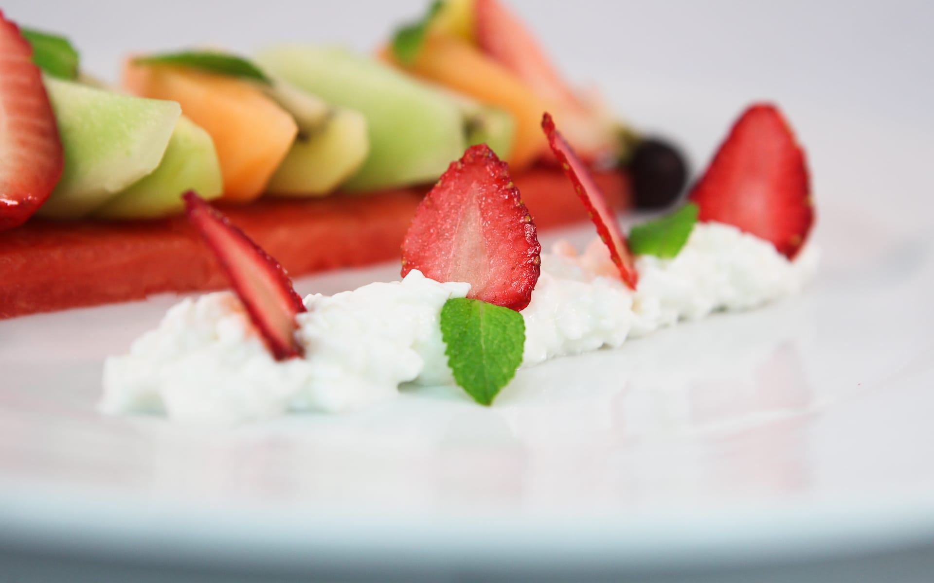Carnival Cruise Line's strawberry salad dessert