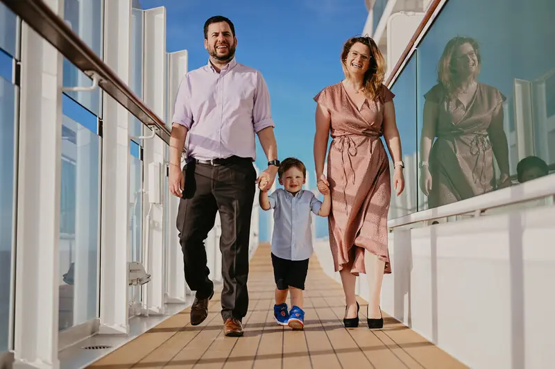 Family on a P&O Cruises' ship
