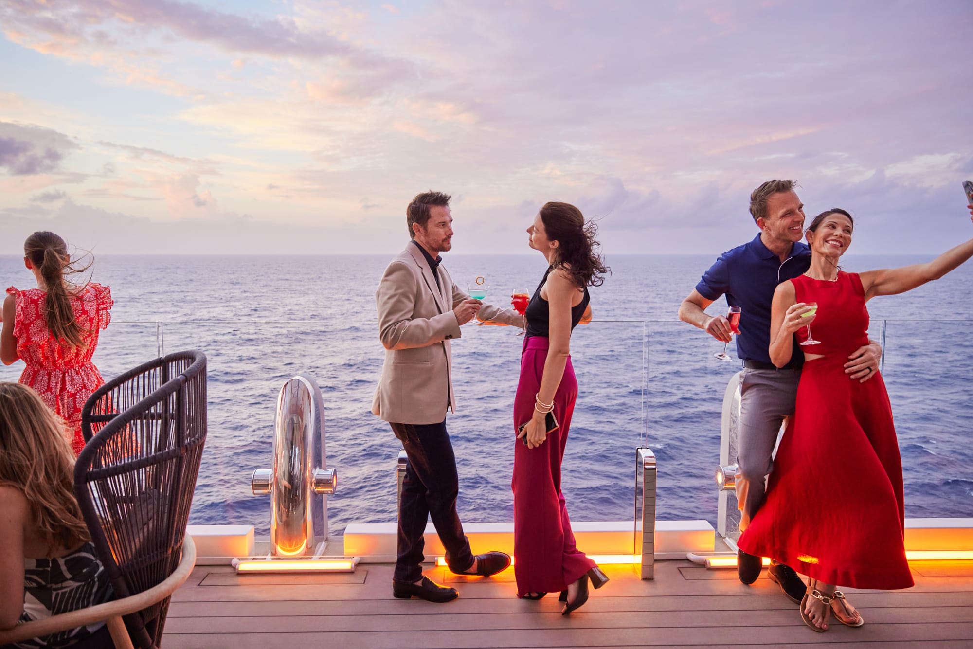 A drink on deck with Celebrity Cruises