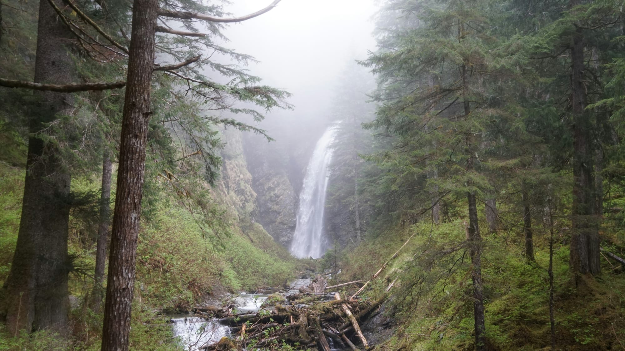 A waterfall in Sitka, Alaska