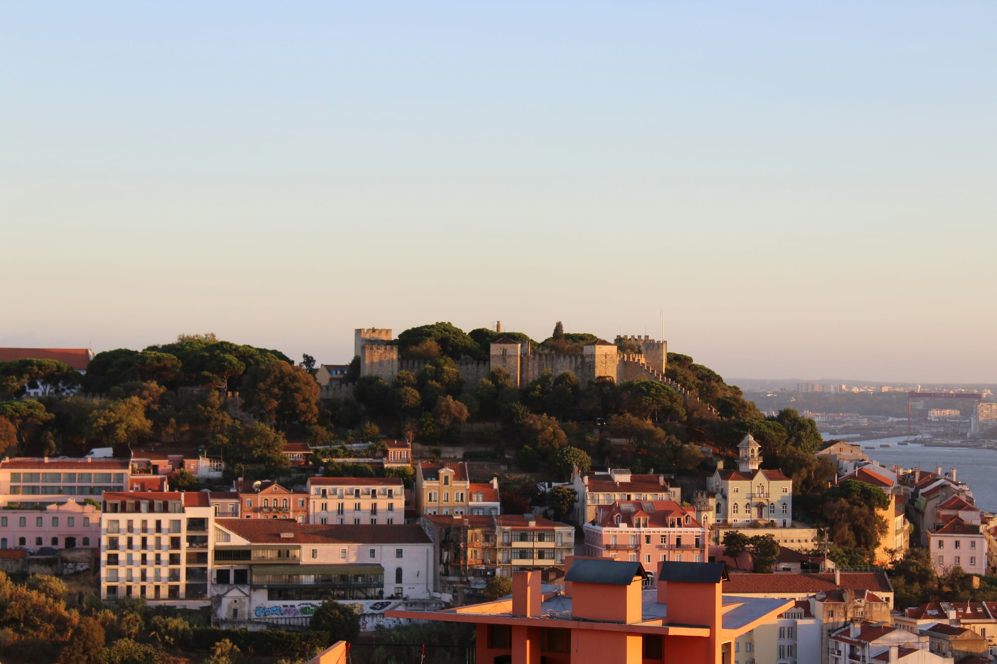 The Castelo de Sao Jorge in Lisbon, Portgual