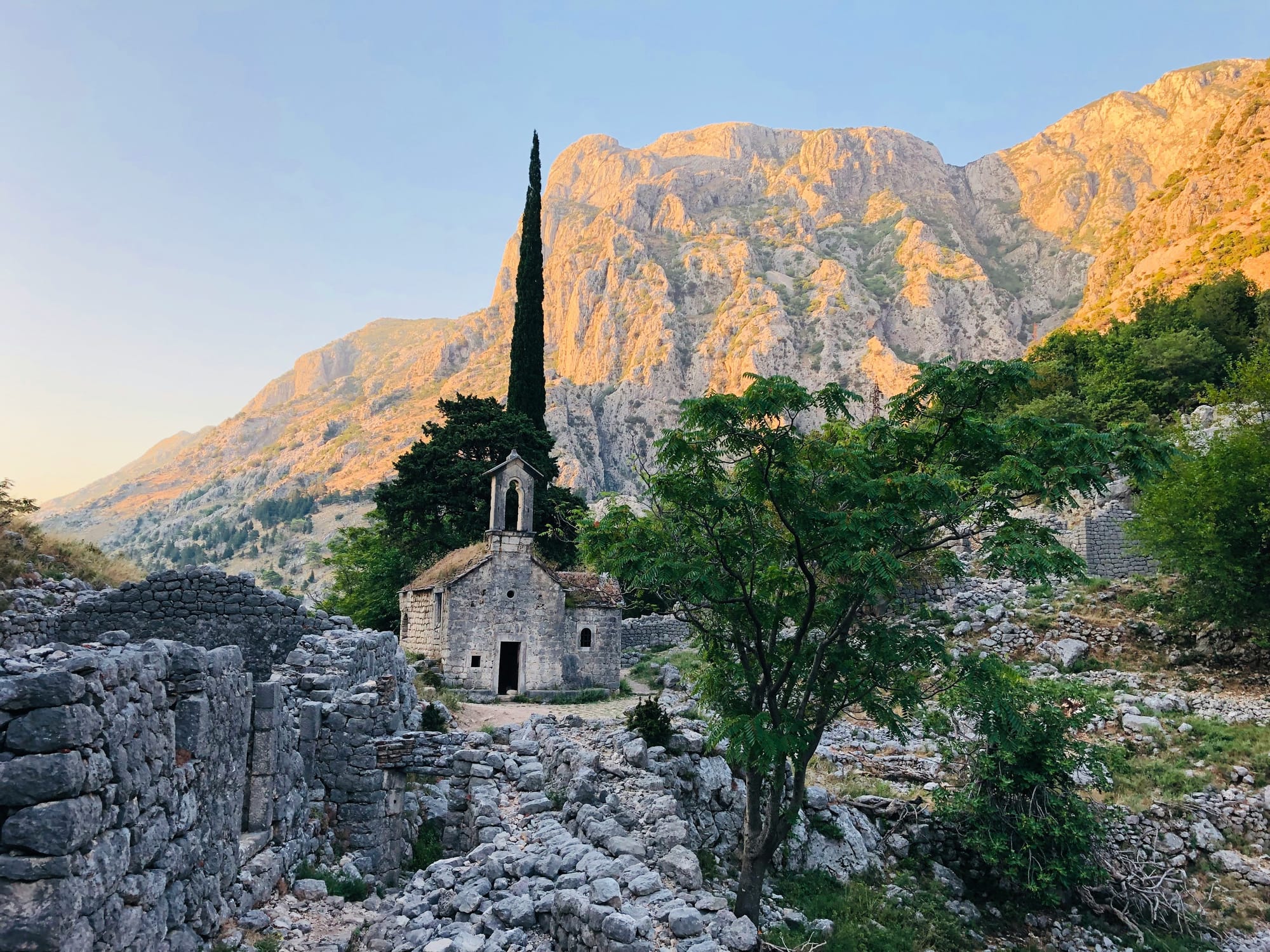 Ruins of a church in Kotor, Montenegro