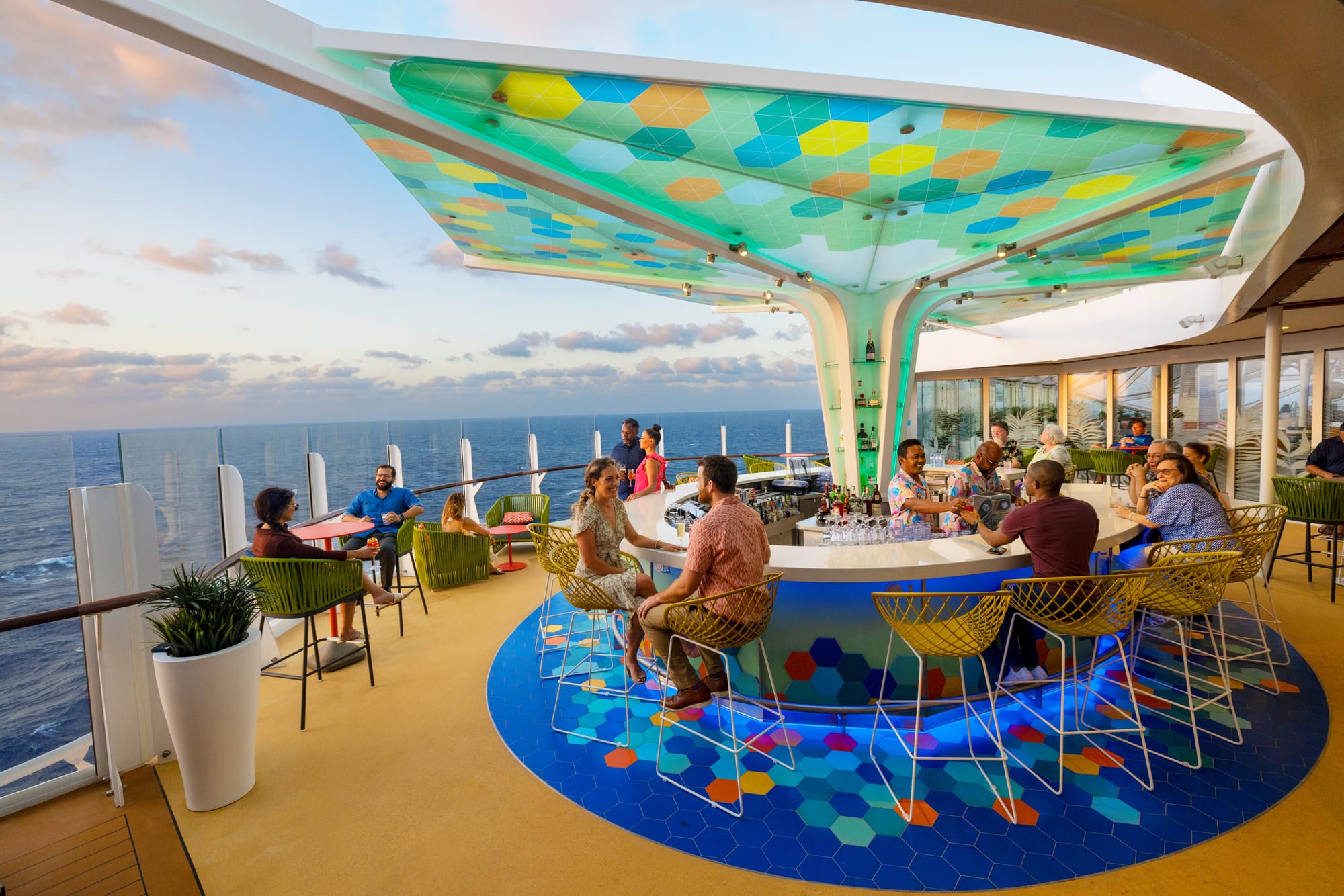 A drink with a view, with Royal Caribbean