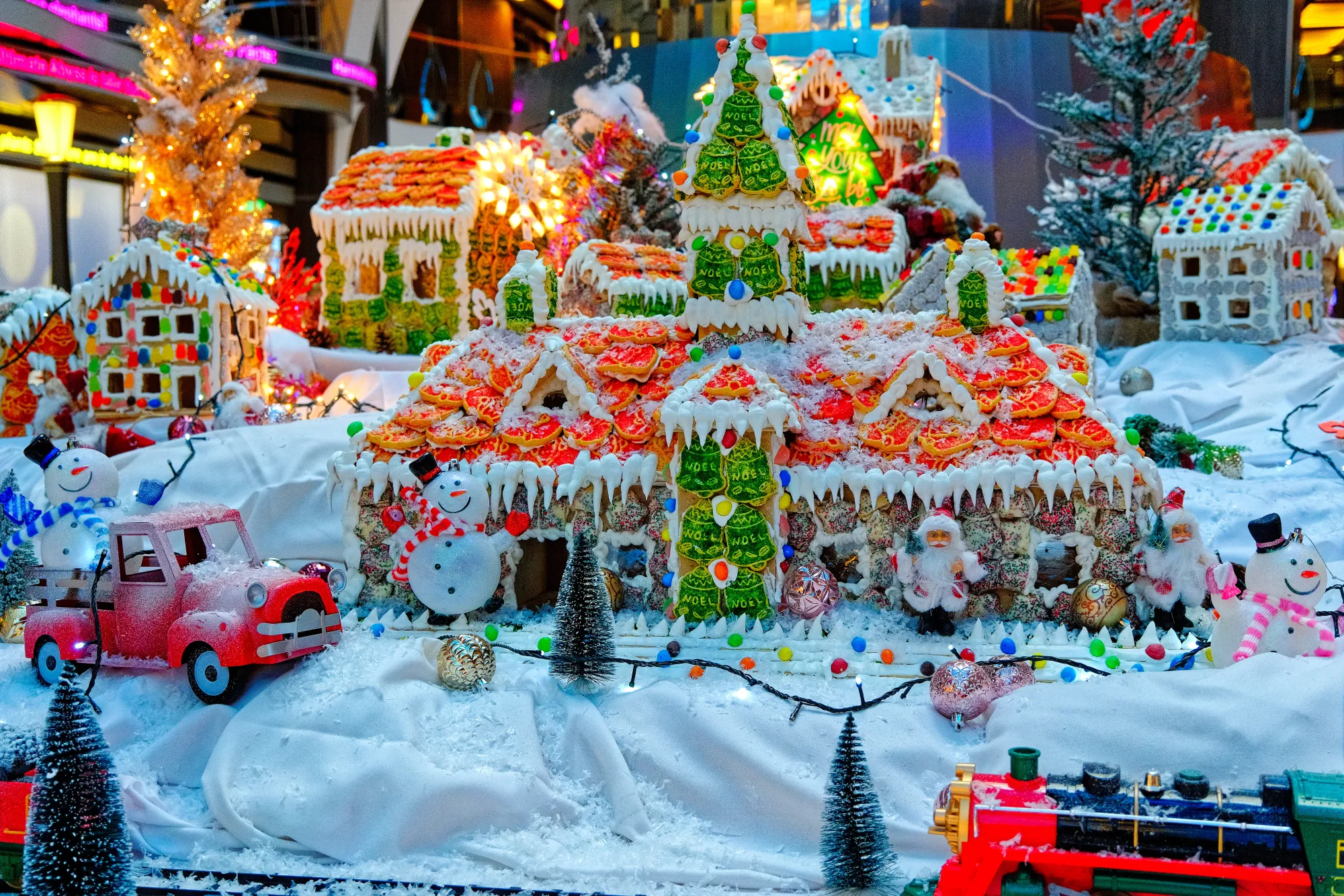 Gingerbread village on a cruise ship
