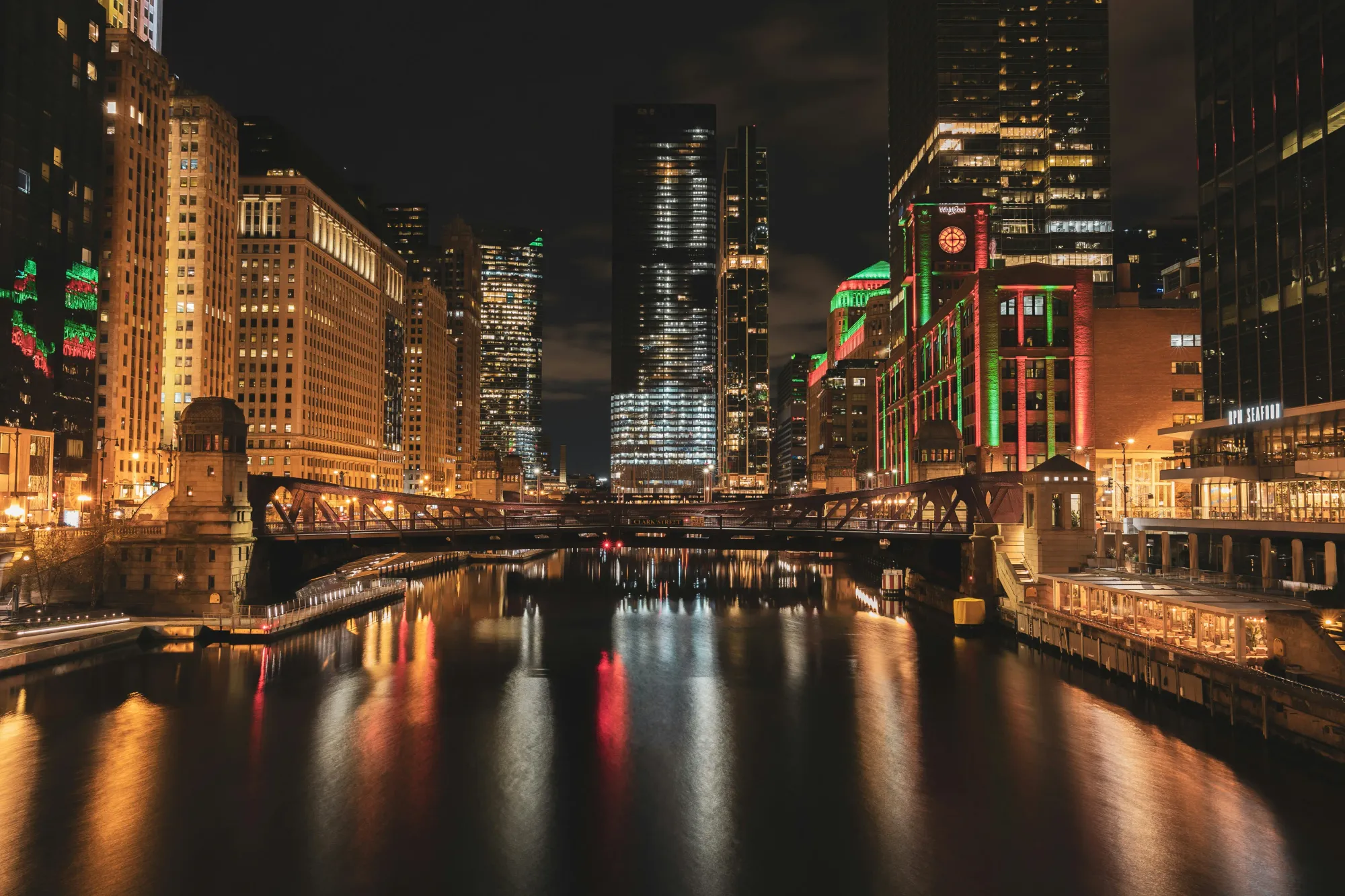 Chicago River at Christmas