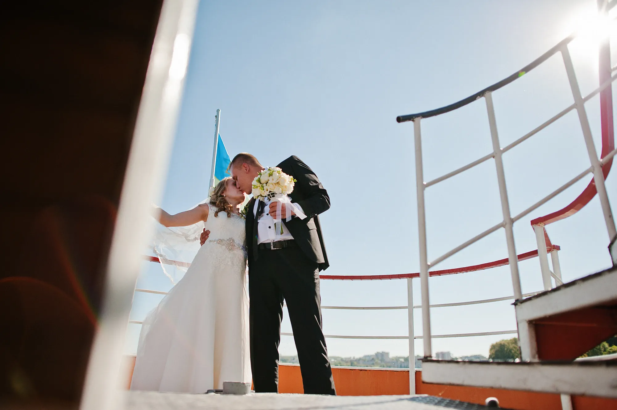 Wedding onboard a ship