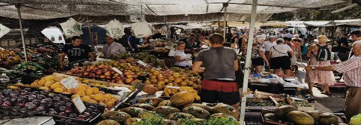 Bustling Food Market