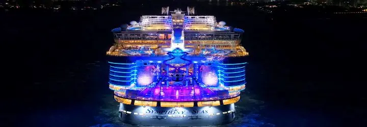 Symphony of the Seas at Night