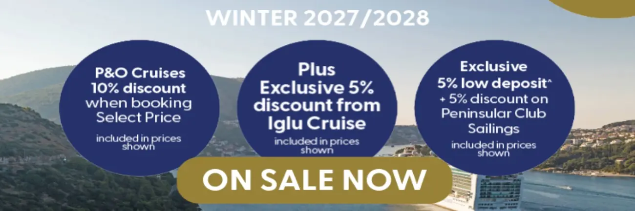 P&O Cruises winter 2027/28 collection
