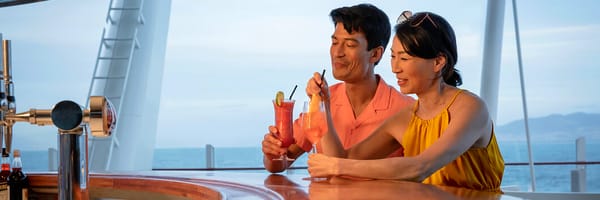 A cocktail at a bar with P&O Cruises